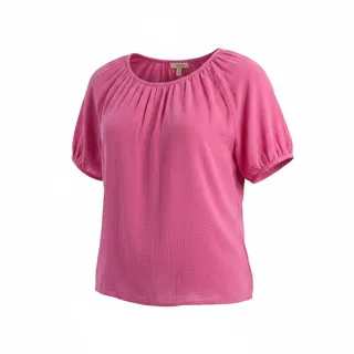 Photo of NWT Grand & Greene Gathered Neck Raglan Blouse Pink Cotton M