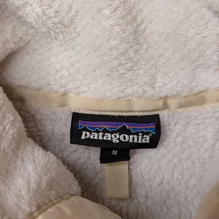 Photo of Patagonia Re-Tool Snap-T Pullover Polartec Sz M White Tan Gorpcore Layering Fall