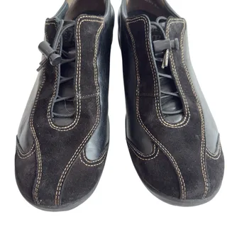 Photo of Paul Green Munchen Leather Sneakers Women's Size 5 1/2 B Black Lace Comfort