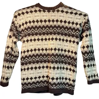 Photo of Vintage Abercrombie Fitch Sweater Men's Size XL Brown Fair Isle Pullover 90's