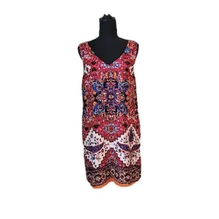 Photo of GB Gianni Bini Aztec Print Mini Dress Open Back Detail LARGE EUC