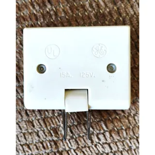 Photo of Vintage GE 2 Prong Outlet Tap Adapter Multi Plug Splitter 15A 125V White