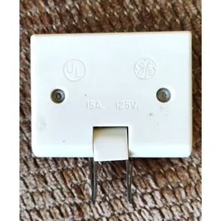 Photo of Vintage GE 2 Prong Outlet Tap Adapter Multi Plug Splitter 15A 125V White