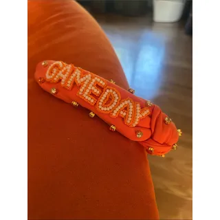 Photo of Orange Beaded GAMEDAY jewel encrusted Headband Orange NY Knicks pride new