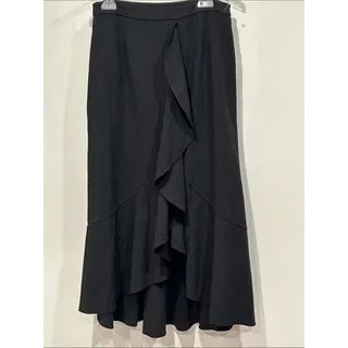 Photo of Anthropologie Maeve Black Spanish Ruffled faux wrap Midi Skirt women’s 10 new