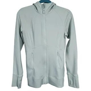 Photo of Lululemon Day Maker Full Zip Jacket Hoodie Size 6 Mint Green Yoga Athletic Gym