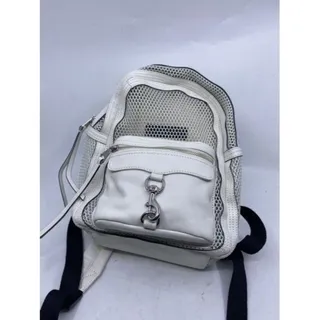 Photo of Rebecca Minkoff Net Mini Mab White Leather Backpack
