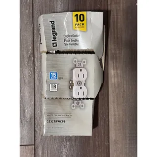 Photo of Legrand Pass & Seymour 15A 125V White Tamper Resistant Duplex Outlets Lot of 7
