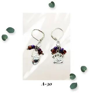 Photo of Retro Old School Cool - Computer Mouse and Telephone Charm Earrings