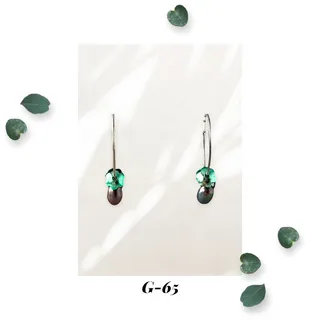 Photo of Precious Peacock Freshwater Pearl - Silver Hoop Earrings