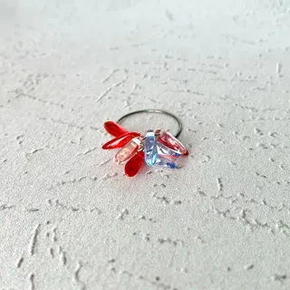 Photo of Patriotic Glass Dagger Cluster Ring - Size 7