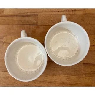 Photo of Vintage Treasure Craft Strawberry Soup Mugs Set of 2 Speckled Stoneware USA