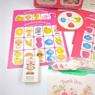 Photo of Strawberry Shortcake Game Basket 4 in 1 Board Games Parker Bros 1980 Vintage