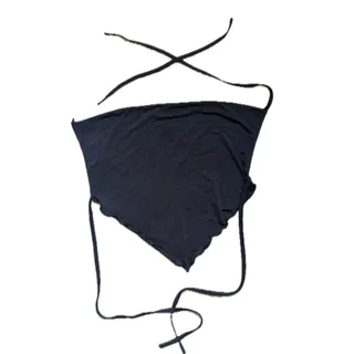 Photo of I AM GIA Womens Y2K Rave Halter Crop Top Tie Back XXS Black Festival Club Bratz