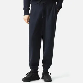 Photo of Theory Mens Waffle Knit Jogger Sweatpants Large Black Drawstring Lounge Comfort