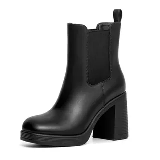 Photo of Chunky Heel Platform Chelsea Ankle Boots