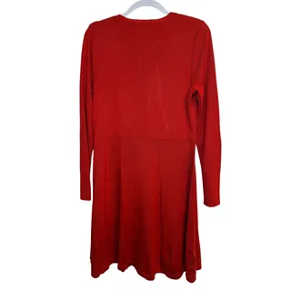 Photo of J Howard Rust Sweater Dress XL Bow Detail