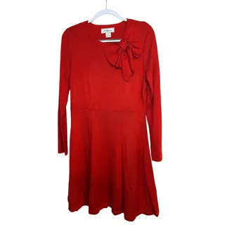 Photo of J Howard Rust Sweater Dress XL Bow Detail