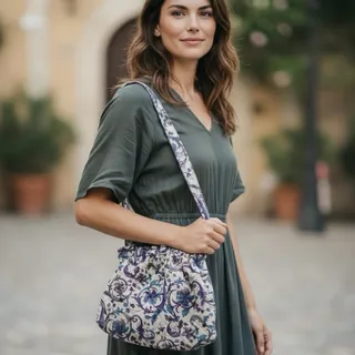 Photo of Corduroy Floral Flourish Tote Bag