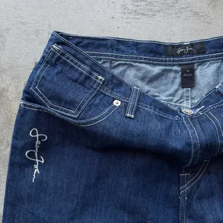 Photo of Y2K Sean John Denim Jorts Men’s 36 Dark Wash Baggy Streetwear
