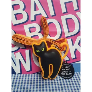 Photo of BBW Glow In The Dark Spooky Black Cat PocketBac Holder Lanyard Backpack 