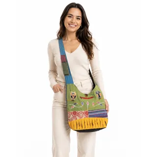 Photo of Frestyler Large Multicolor Bohemian Style Hobo Crossbody Slacker Bag