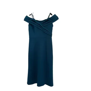 Photo of Solid Turquoise Classy Dress
