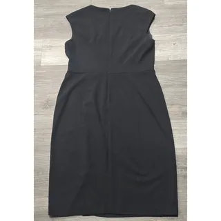 Photo of Ivy + Blu Black Sleeveless Sheath Midi Dress with Gold Buttons