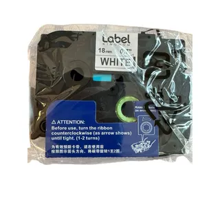 Photo of 3 Pack Label Kingdom Tape 18mm 3/4” (0.7”) Laminated White With Black Ink 241