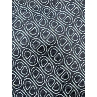 Photo of Vintage Hermès 100% Silk Men's Dark Blue Tie With White Geometric Designs