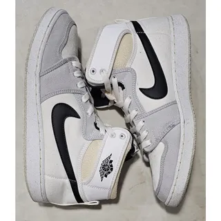 Photo of Air Jordan 1 KO High Grey Fog White Black Men's Size 8.5 DO5047-100