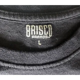 Photo of BRISCO Brands Men's T-Shirt Large Black Mona Lisa Graphic w/ Red Graffiti Tag