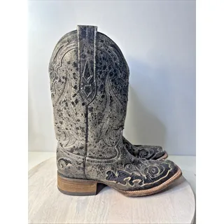 Photo of Corral Western Boots Womens Sz 8.5 Black Leather Cowgirl Rodeo Cowboy