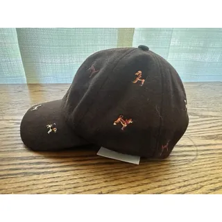Photo of Zara Wool Blend Cap W/Dog Embroidery NEW W/TAGS Size S/M
