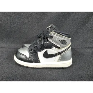 Photo of Nike Air Jordan 1 Retro High OG Leather Silver Toe Toddler Size 8C
