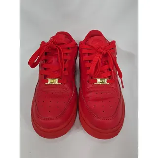 Photo of Nike Air Force 1 Low LV8 Leather University Red Big Kids Shoes Size 6.5Y