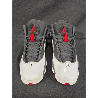 Photo of Nike Air Jordan 6 Rings Black White University Red Big Kids Size 4.5Y