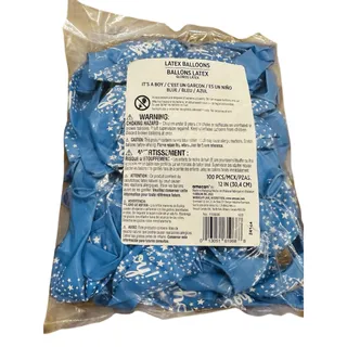 Photo of 100 Pcs “It's a Boy Balloons” 12” Blue Latex Balloons for Baby Shower NEW