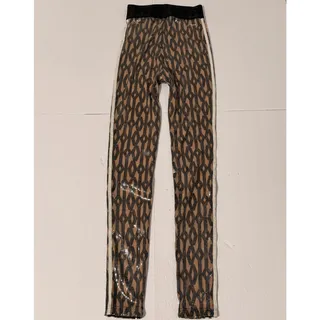 Photo of Adidas Ivy Park Sequin Monogram Leggings, Dark Brown/Mesa, Size XS