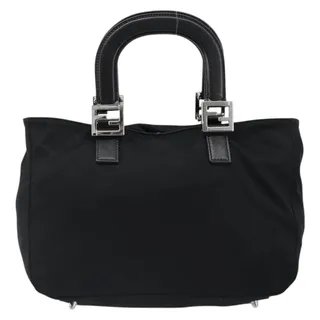 Photo of Fendi Cotton Jersey FF Handbag Black