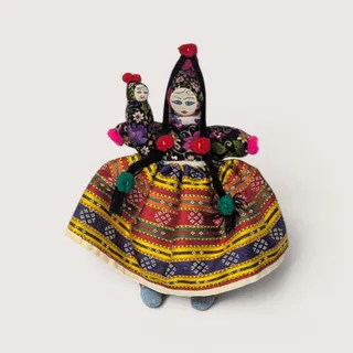 Photo of Vintage Handmade Folk Art Cloth Doll with Baby