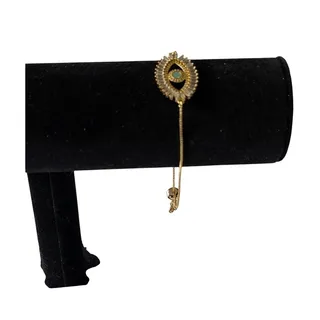 Photo of Gold Tone Evil Eye Opal & Baguette Crystal Adjustable Bracelet