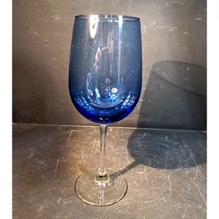 Photo of 2114. Cobalt Blue Long Stemmed Wine Glass Large Cup