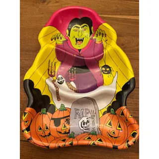 Photo of Vintage Halloween Dracula Serving Tray Bright