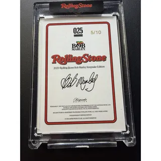 Photo of 5/10 2025 Rolling Stone Bob Marley Keepsake #025 Red Foil SP Rare