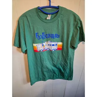 Photo of Foo Fighters Green Graphic T-Shirt Size Small