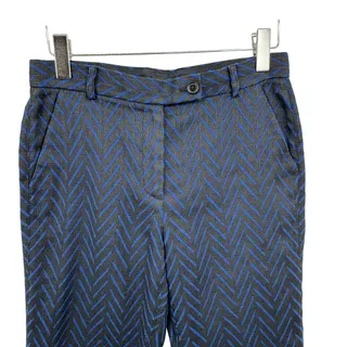 Photo of Madewell Et Sezane pants women's 4 crop chevron career dress trouser blue black