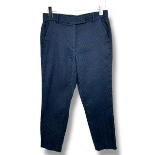 Photo of Madewell Et Sezane pants women's 4 crop chevron career dress trouser blue black