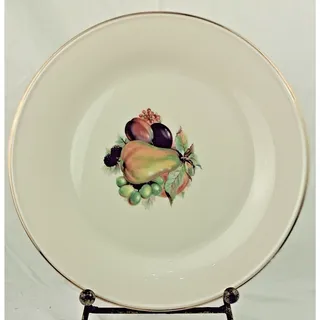 Photo of Vintage Lenox Special Fruit Center Dinner Plate Ivory Fine Bone China Gold Trim