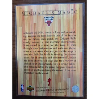 Photo of Michael Jordan 1997-1998 Upper Deck #391 - Michael's Magic - Chicago Bulls - NBA